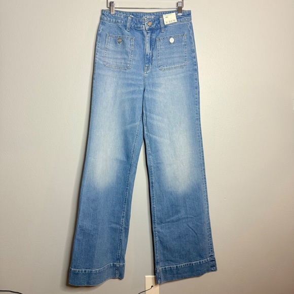 J.Crew High-rise Sailor denim trouser in 1996 semi-stretch 28T - Picture 3 of 8
